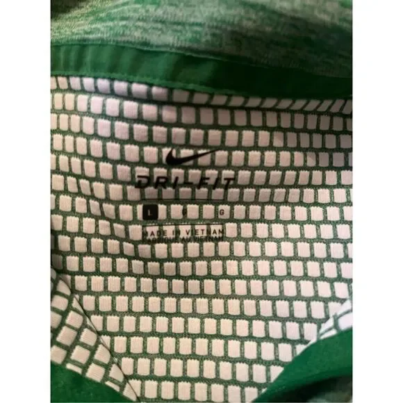 Nike Women's Heathered Green 1/4 Zip Pullover Active Wear Sweatshirt Size L Oreg - Picture 12 of 16